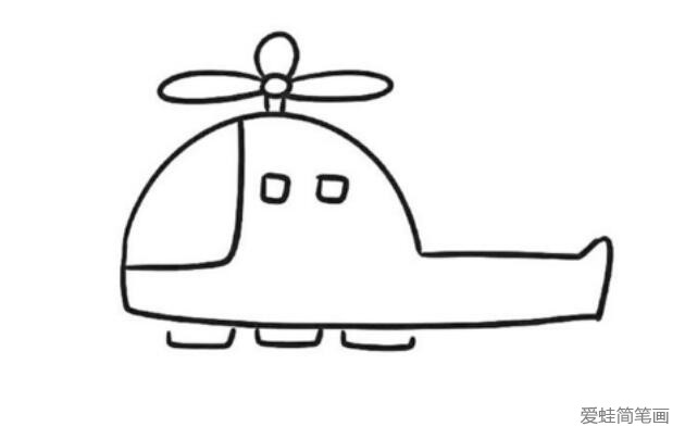 玩具直升机简笔画