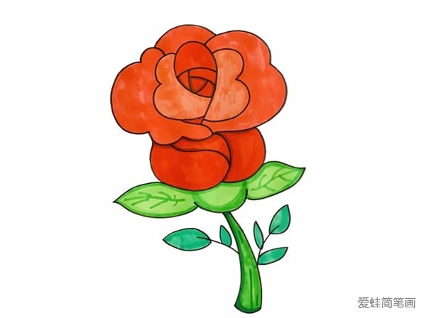 玫瑰花画法简笔画
