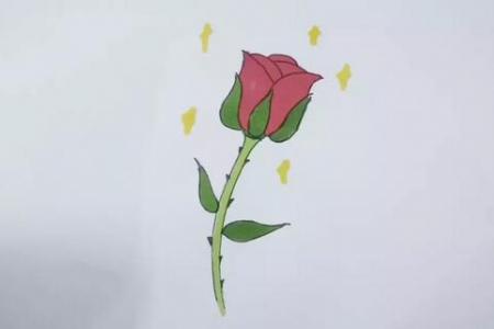 玫瑰花怎么画