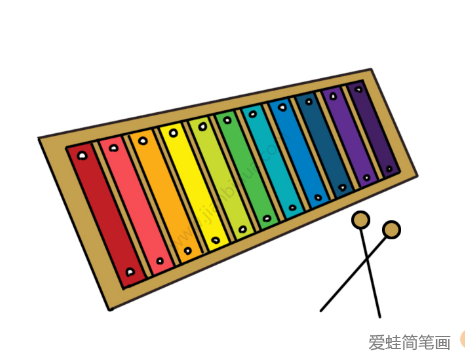 传统乐器木琴简笔画