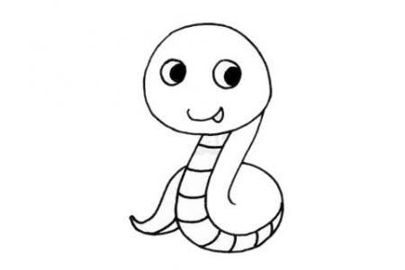 可爱的小蛇简笔画