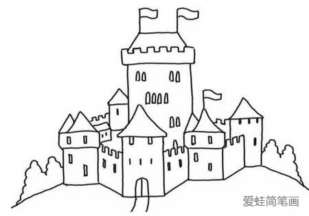 城堡简笔画图片