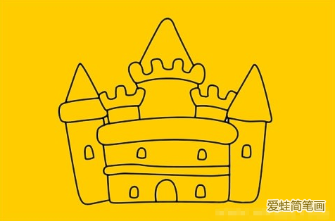 城堡简笔画图片