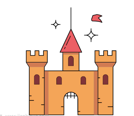 漂亮的城堡简笔画