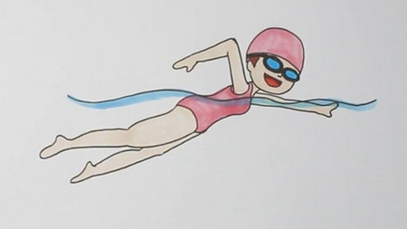游泳运动员简笔画