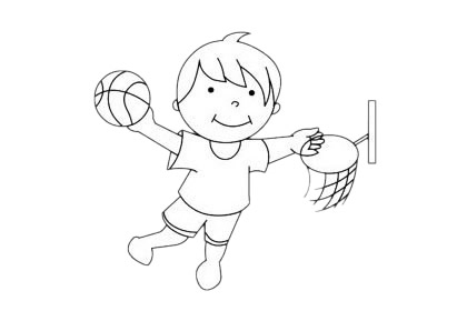 篮球运动员简笔画图片大全