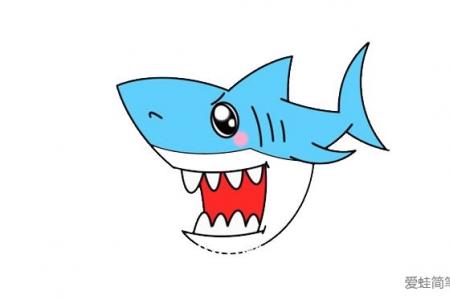 凶狠的鲨鱼简笔画画法