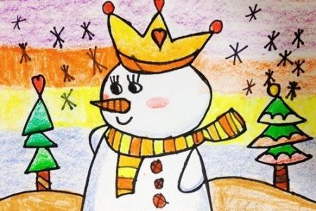 银奖油棒画-雪人王国