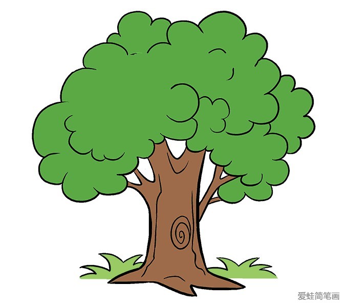 如何画简单大树
