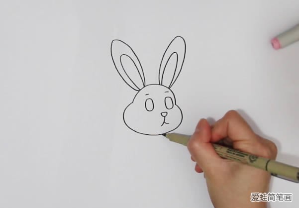 儿童绘画兔子步骤