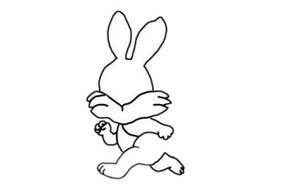 在跑步的兔子怎么画简笔画