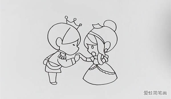 灰姑娘和王子怎么画又简单又漂亮