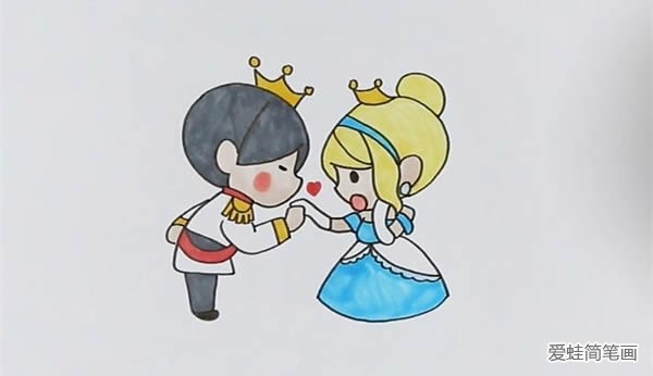 灰姑娘和王子怎么画又简单又漂亮