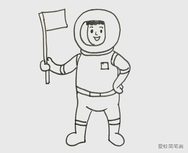 宇航员的样子怎么画