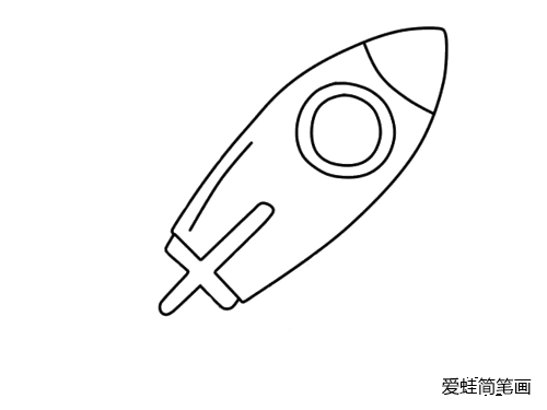 帅气的火箭怎么画简笔画