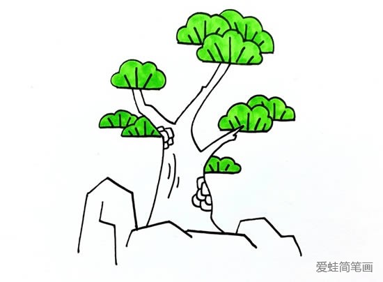 松柏树怎么画简单好看又漂亮