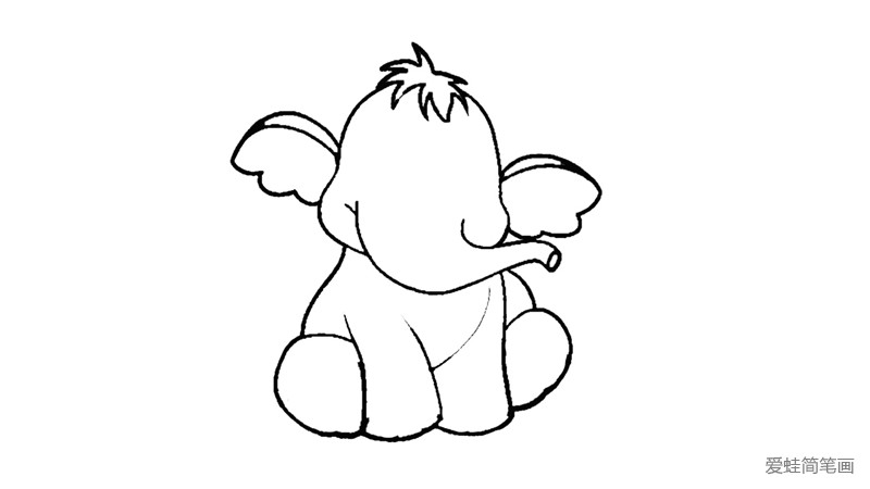 简单的大象简笔画