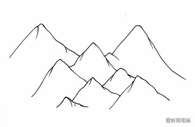 喜马拉雅山儿童简笔画
