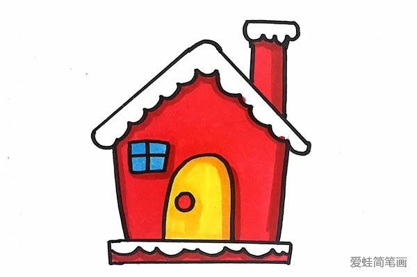 圣诞老人的小屋怎么画好看又简单