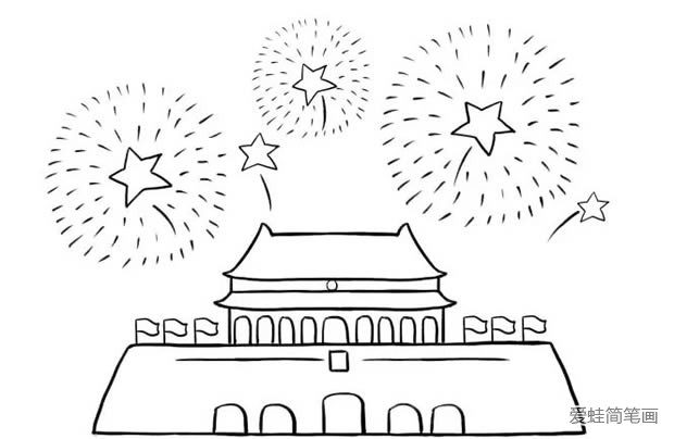 国庆节天安城门图片怎么画