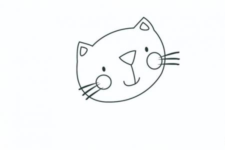 简单可爱的小花猫简笔画