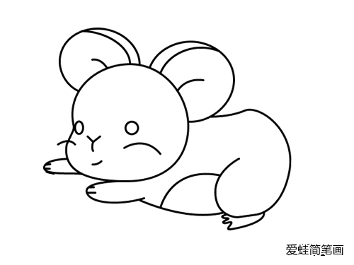 爱偷吃的小老鼠简笔画怎么画