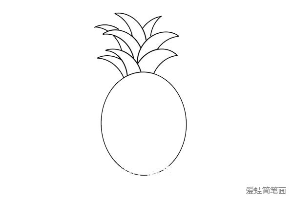 可爱的菠萝怎么画