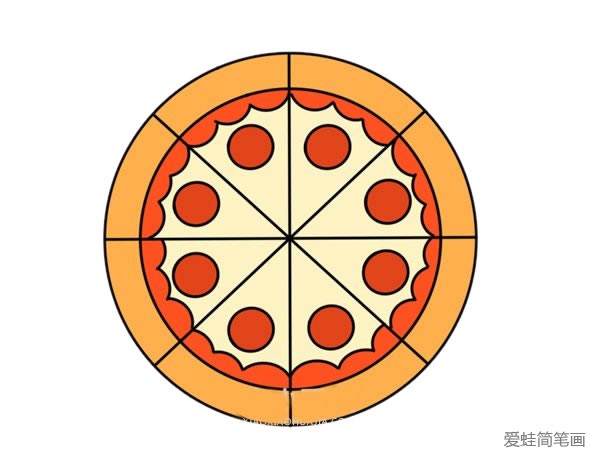简单画披萨的画怎么画好看
