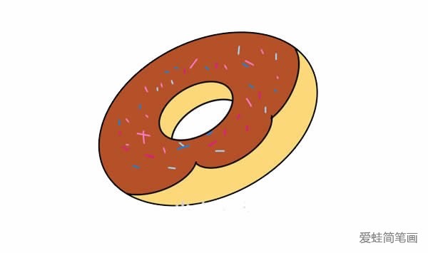 甜甜圈的简单画法怎么画