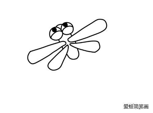 蜻蜓儿童简笔画彩色