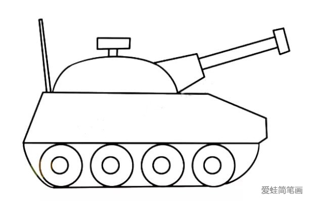 装甲车简笔画怎么画简单点的
