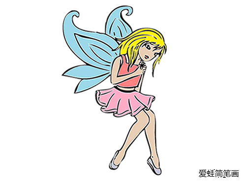 画一个有翅膀的小女孩