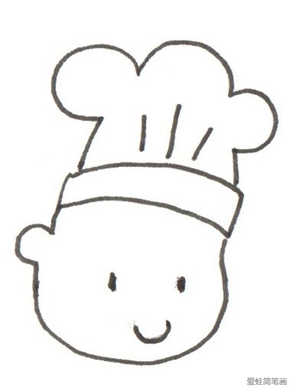 厨师的简笔画