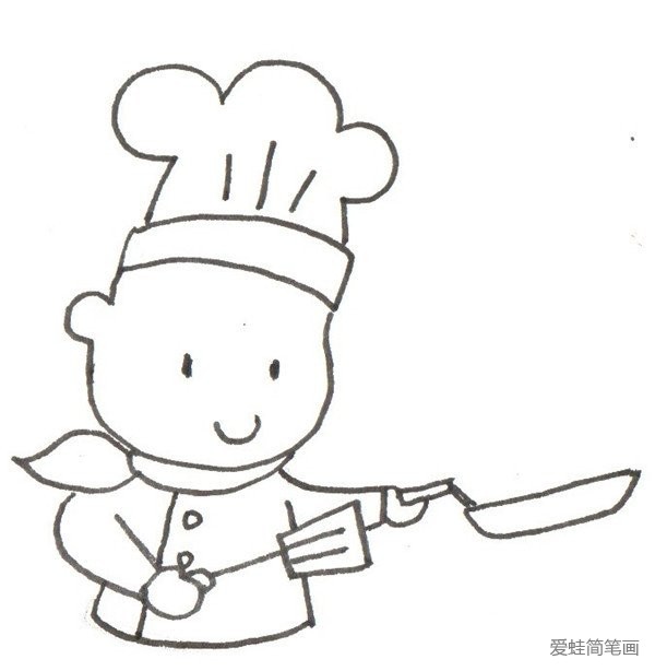 厨师的简笔画
