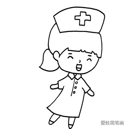 护士彩色简笔画