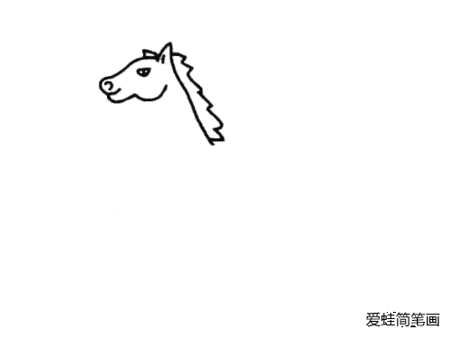 超简单的一匹马儿铅笔画