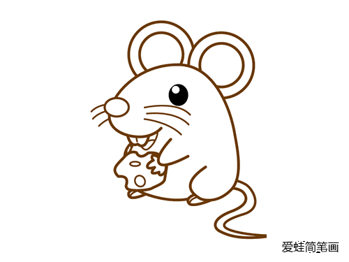 贪吃的小老鼠简笔画怎么画
