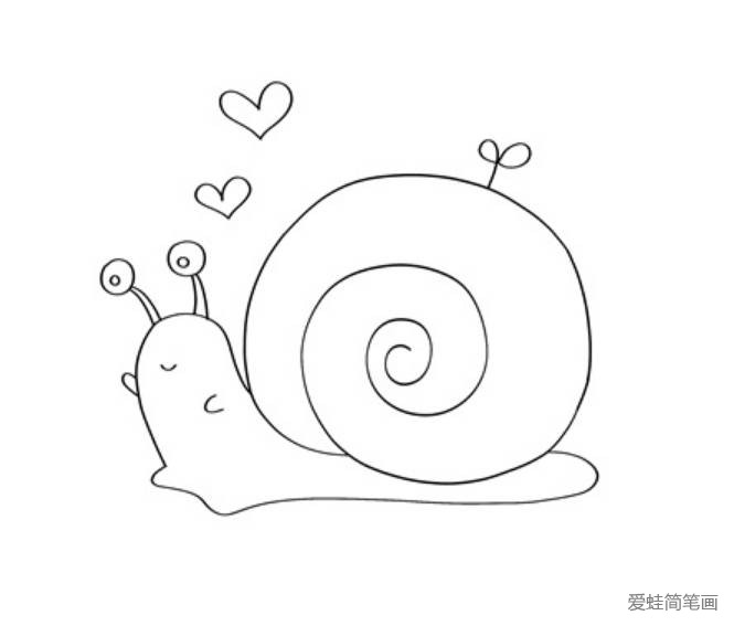 学画蜗牛简单一点的
