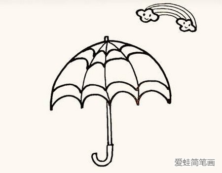 雨伞怎样画简单又可爱