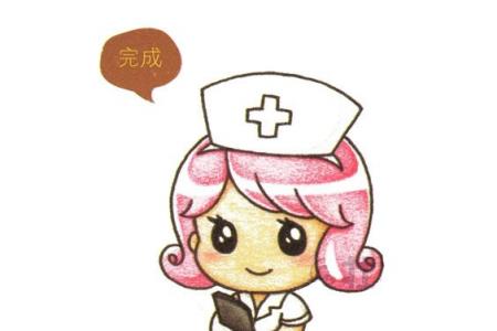 卡通护士的简笔画
