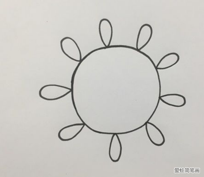 太阳简笔画怎么画最简单