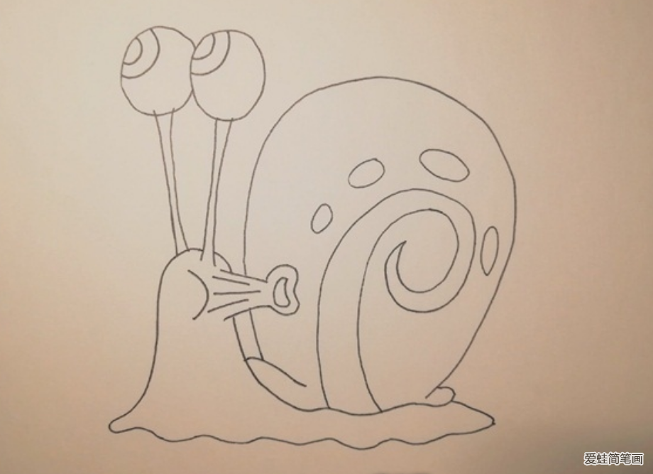 可爱的小蜗牛简笔画教程