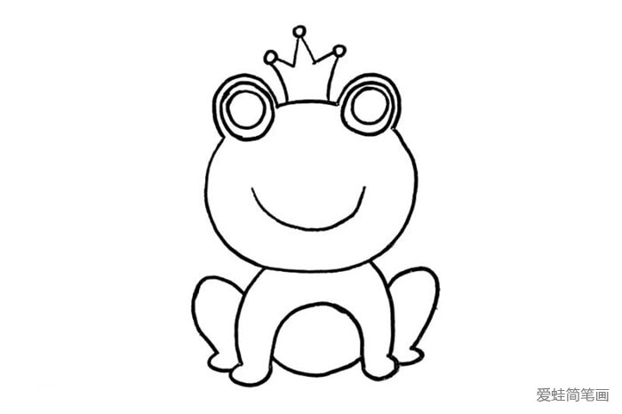 可爱的小青蛙王子简笔画