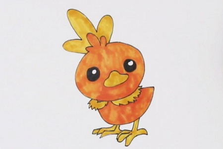 儿童画小鸡的简笔画步骤