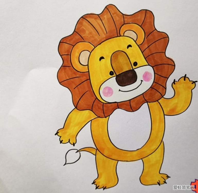 小狮子怎么画可爱