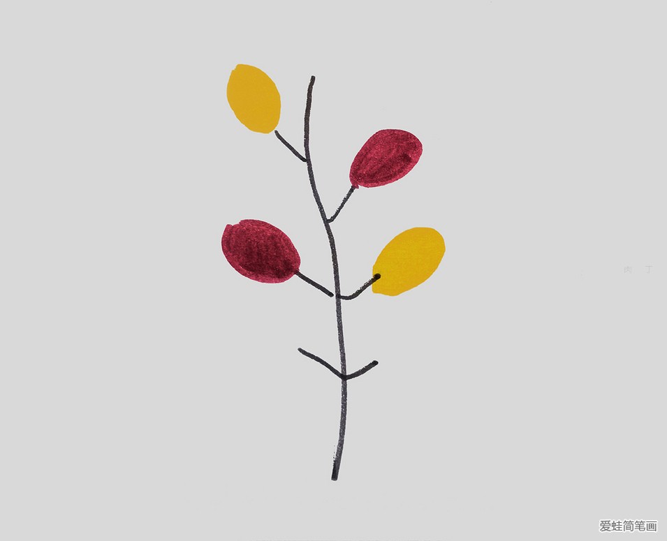 怎样画树叶简单画法