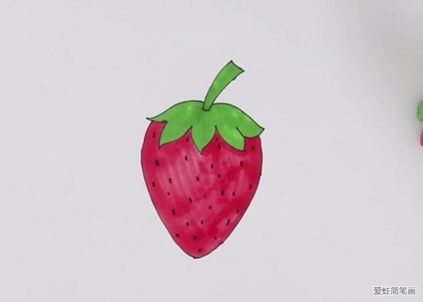 一颗草莓简笔画