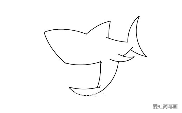 张大嘴巴的鲨鱼怎么画
