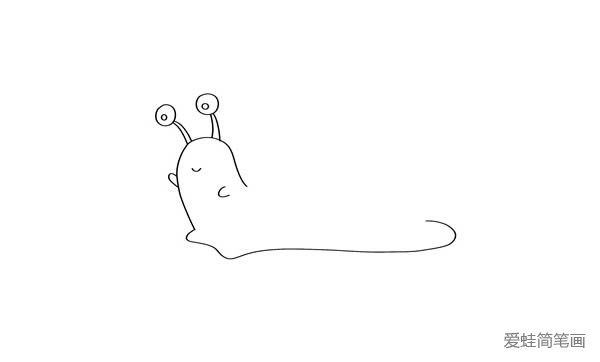 冬眠的蜗牛简笔画怎么画