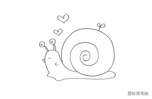 冬眠的蜗牛简笔画怎么画